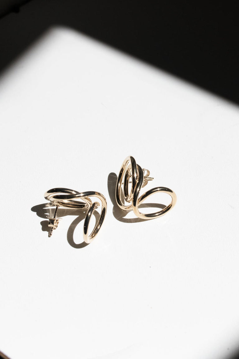 Letter to an Archaeologist - Gold Vermeil Earrings