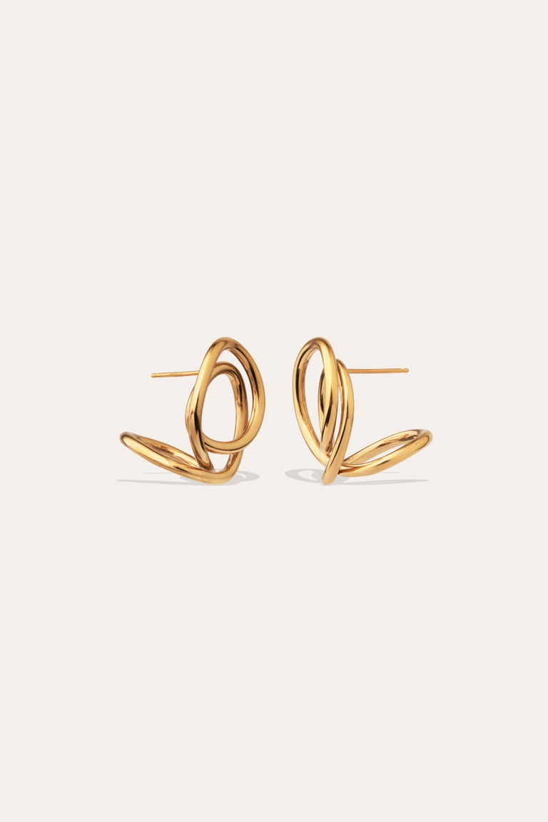 Letter to an Archaeologist - Gold Vermeil Earrings
