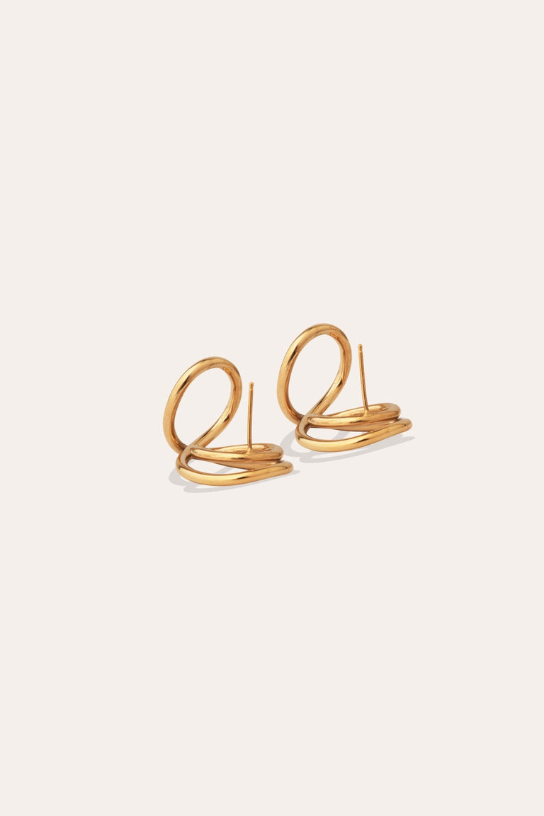Letter to an Archaeologist - Gold Vermeil Earrings