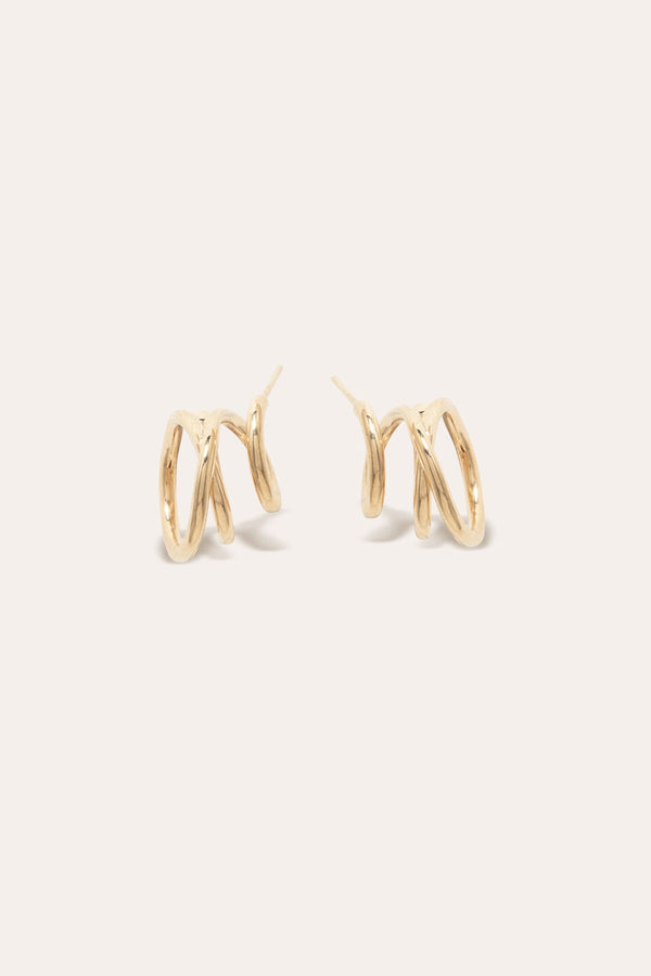 Flow - Boucles d'oreilles en vermeil d'or recyclé