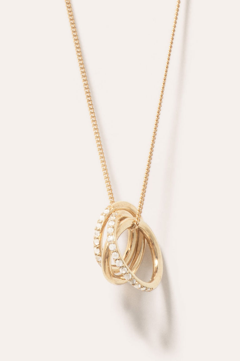 Flow - Pendentif en Topaze Blanche et Vermeil