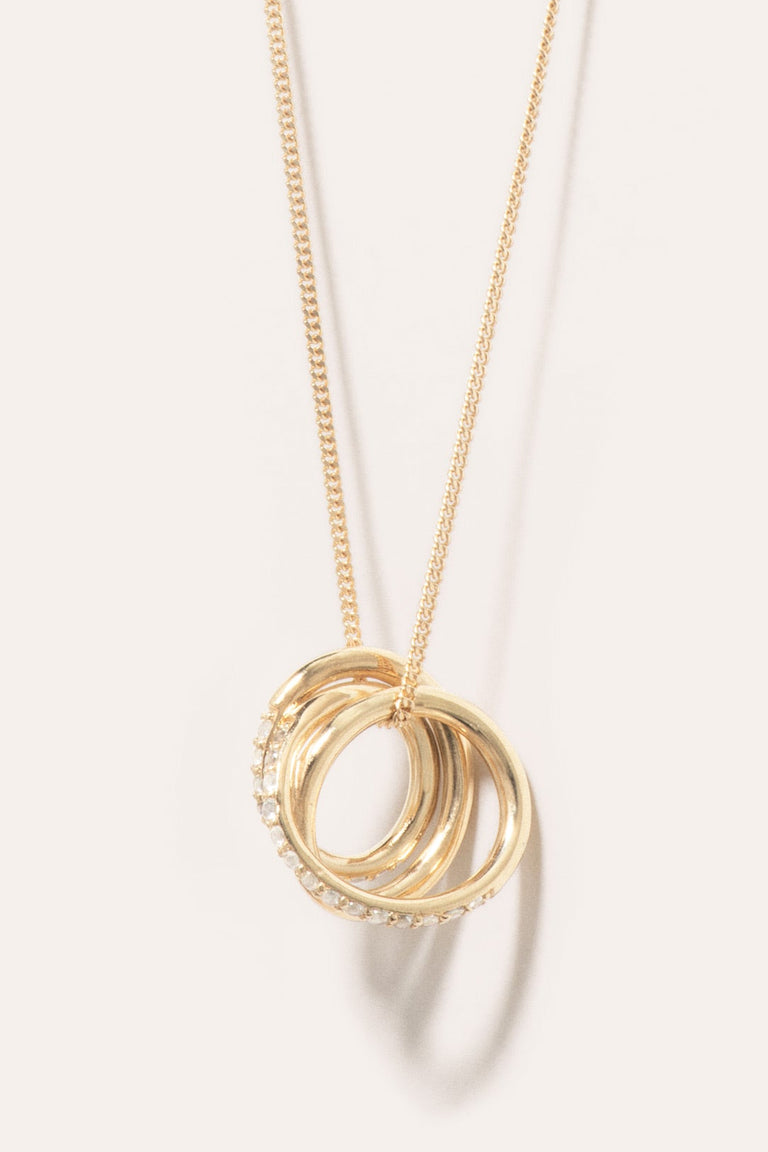 Flow - Pendentif en Topaze Blanche et Vermeil