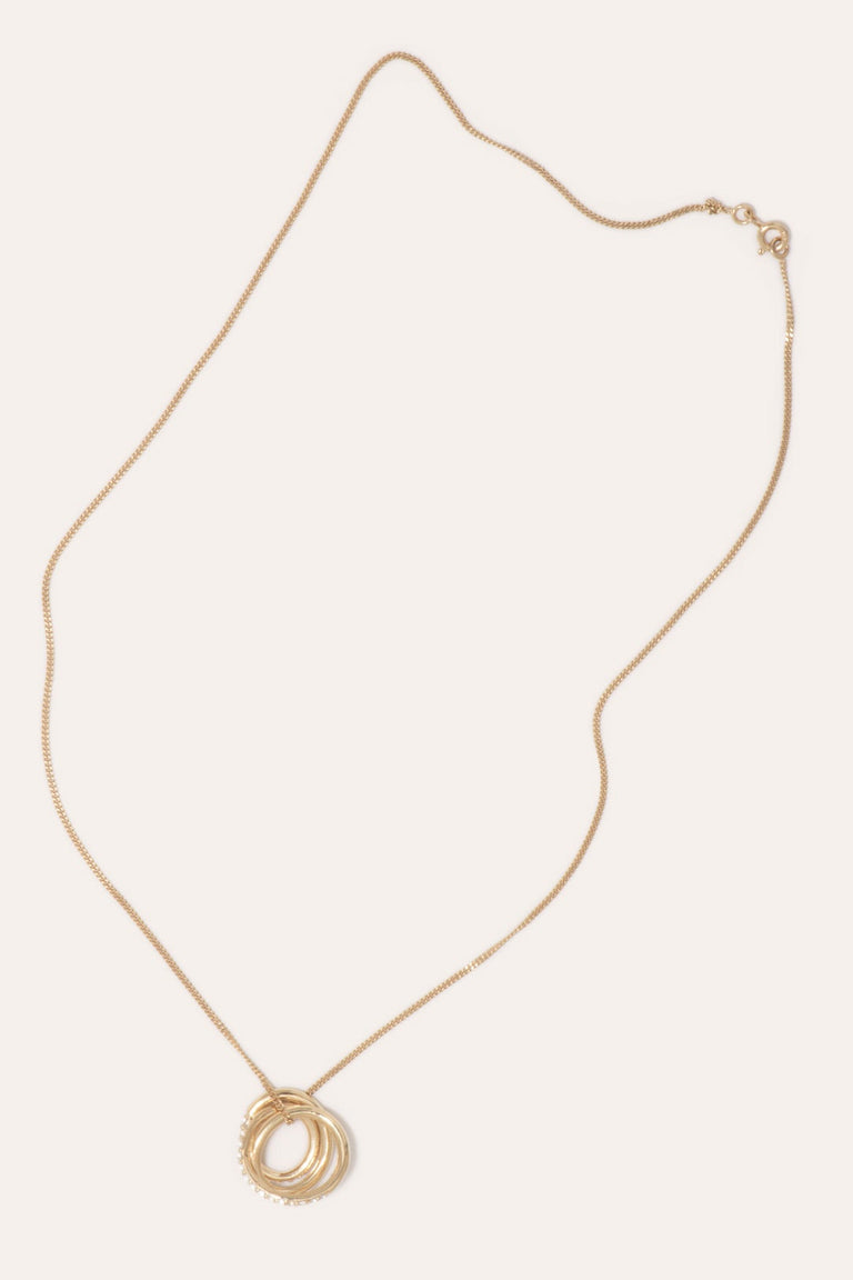 Flow - Pendentif en Topaze Blanche et Vermeil