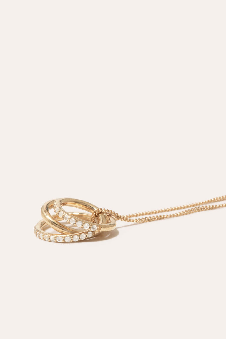 Flow - Pendentif en Topaze Blanche et Vermeil
