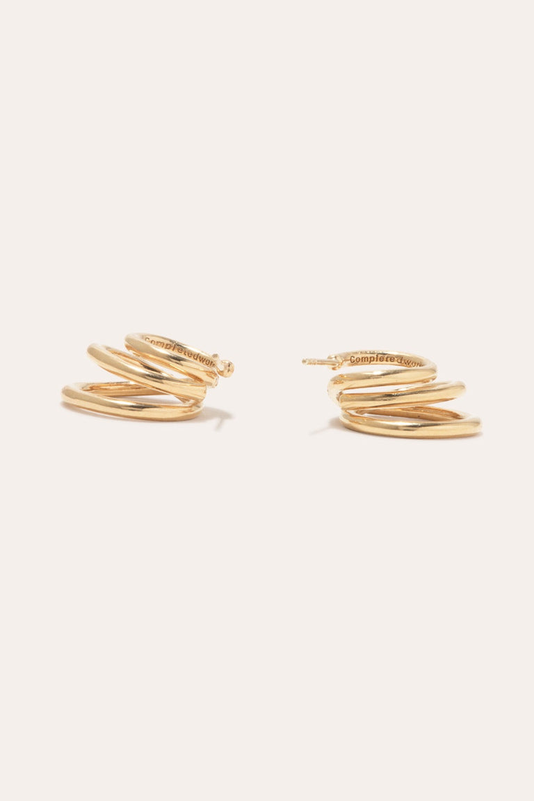 Flow - Boucles d'oreilles topaze blanche et vermeil recyclé