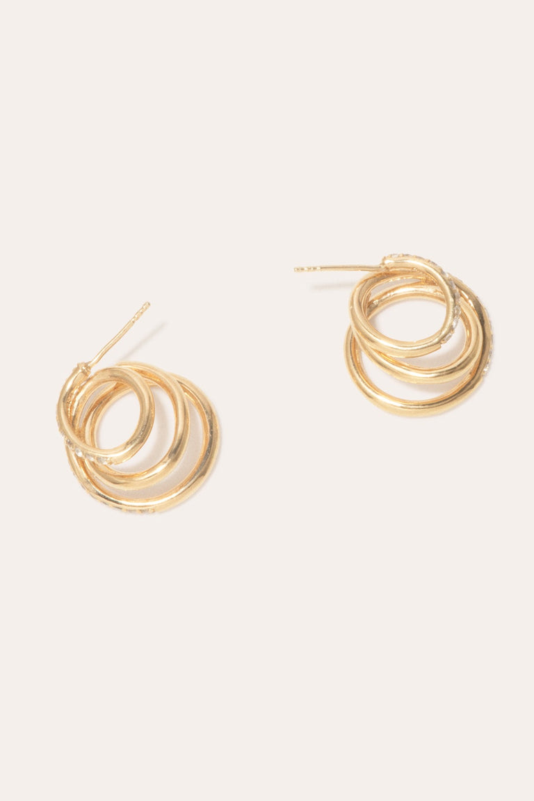 Flow - Boucles d'oreilles topaze blanche et vermeil recyclé