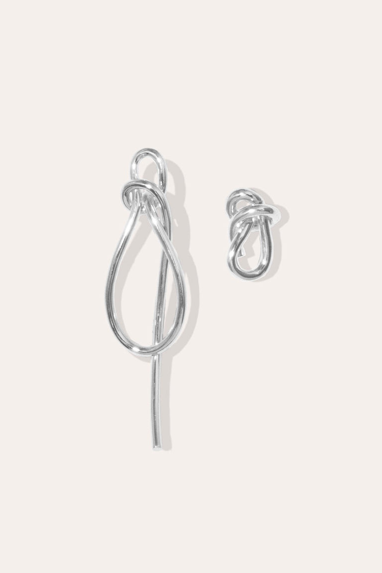 Thread - Recycled Silver Earrings