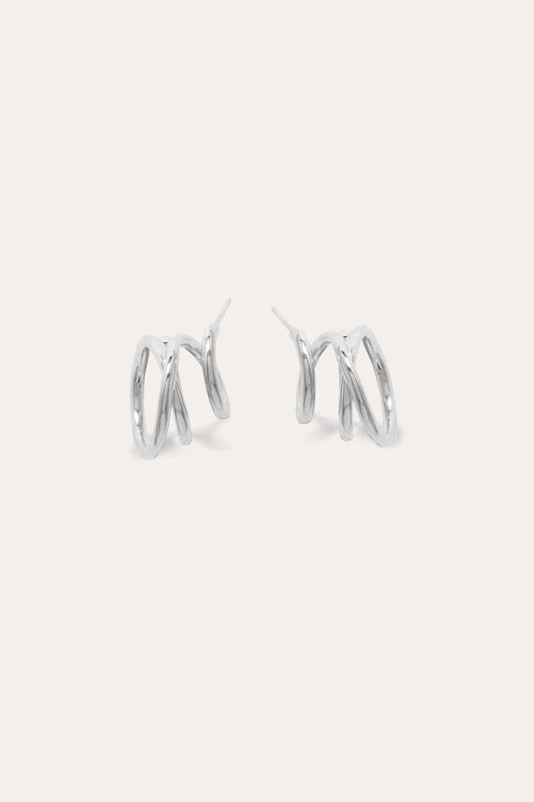 Flow - Boucles d'oreilles en argent recyclé