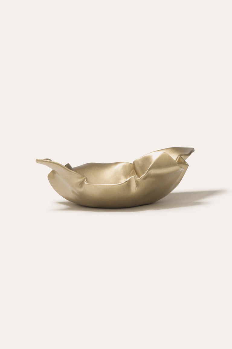 Crumpled - Dish in Brushed Brass