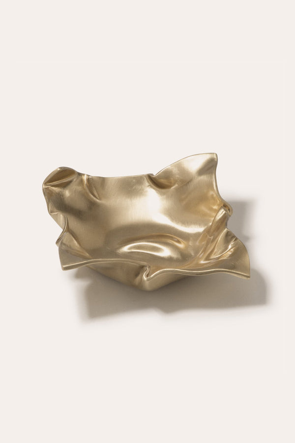 Crumpled - Dish in Brushed Brass