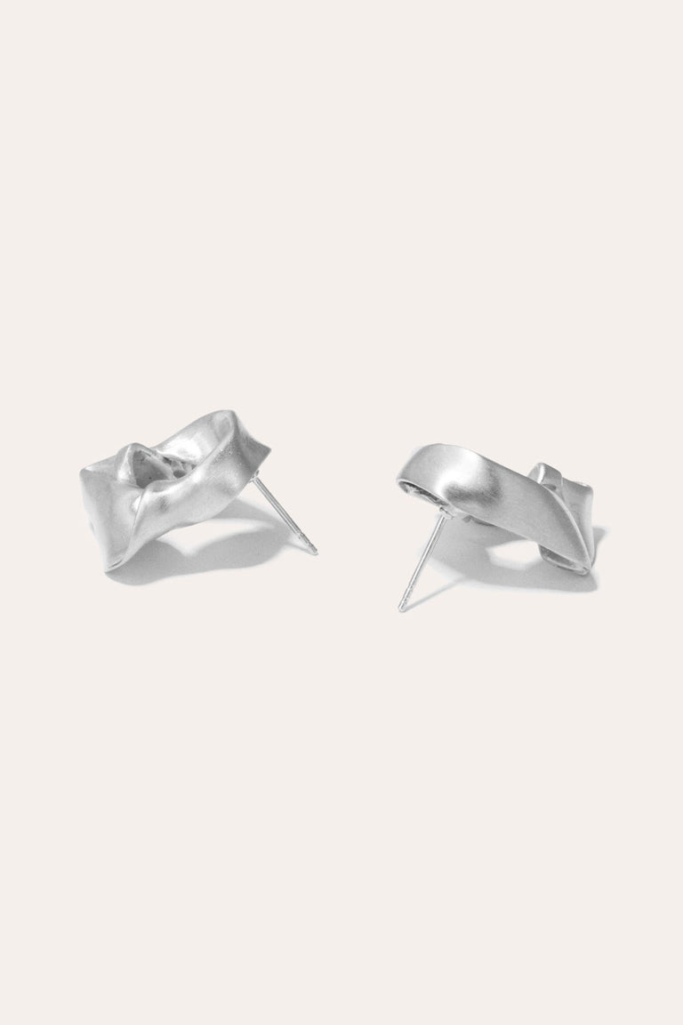 "Notsobig" Scrunch - Recycled Silver Earrings
