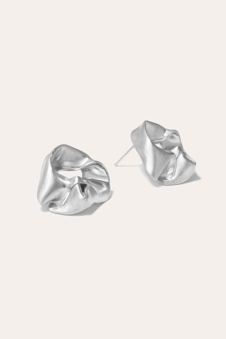 "Notsobig" Scrunch - Recycled Silver Earrings