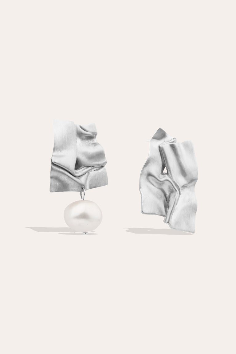 Cohesion - Boucles d'oreilles plaquées platine