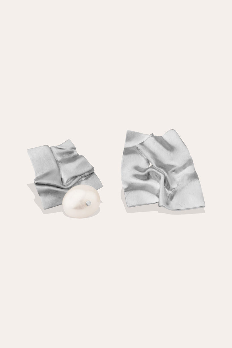 Cohesion - Boucles d'oreilles plaquées platine