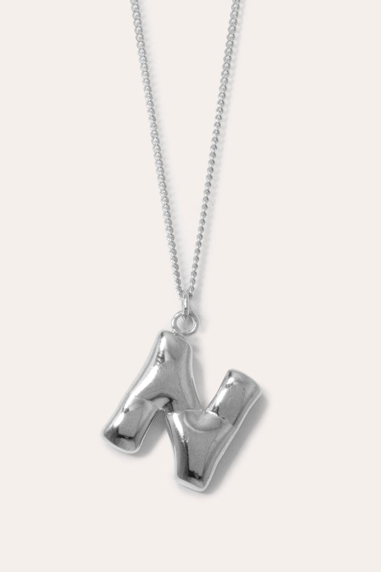 Classicworks™ N - Recycled Sterling Silver Necklace