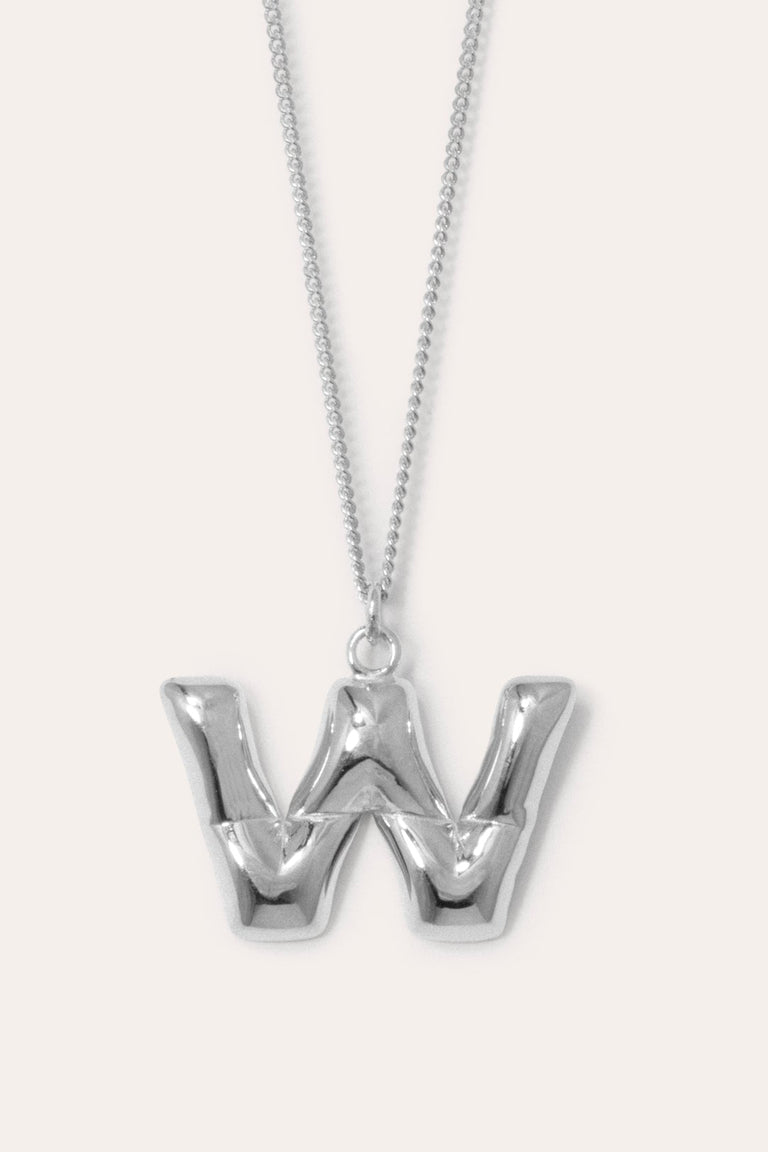 Classicworks™ W - Recycled Sterling Silver Necklace