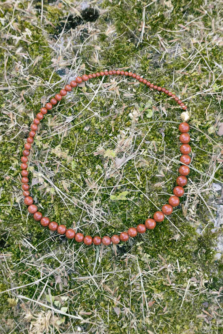 Tidelands II - Red Howlite and Gold Vermeil Necklace