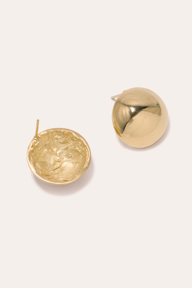 Citoyens critiques - Boucles d'oreilles en vermeil d'or recyclé