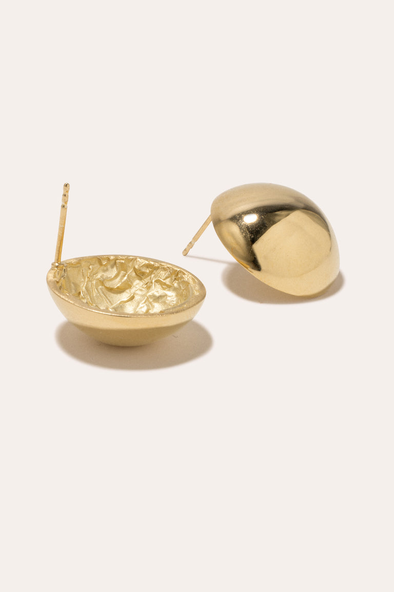 Citoyens critiques - Boucles d'oreilles en vermeil d'or recyclé