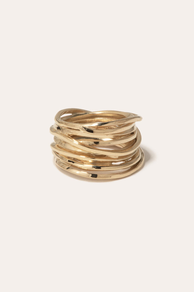 Why Am I Here And Not Somewhere Else - Gold Vermeil Ring