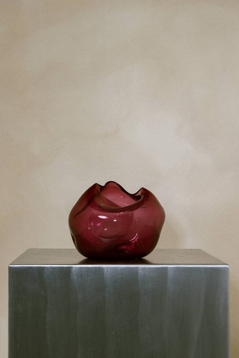 La bulle de toutes les bulles - Vase en verre recyclé magenta