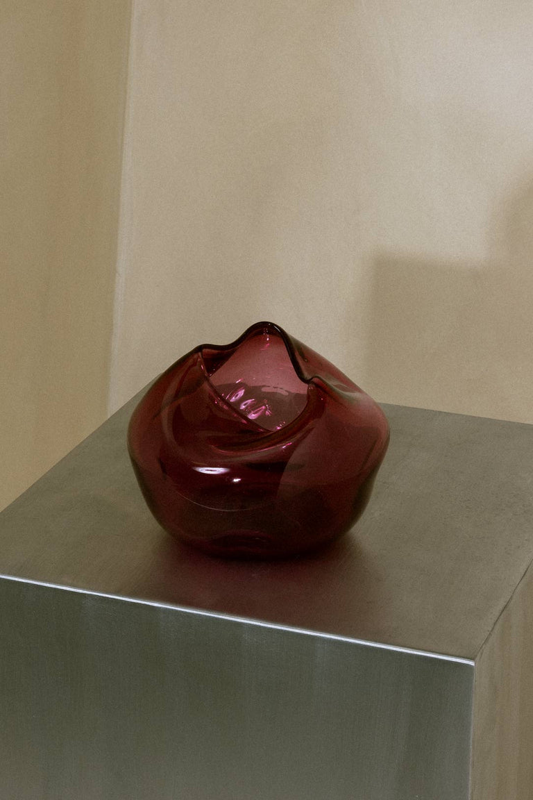La bulle de toutes les bulles - Vase en verre recyclé magenta