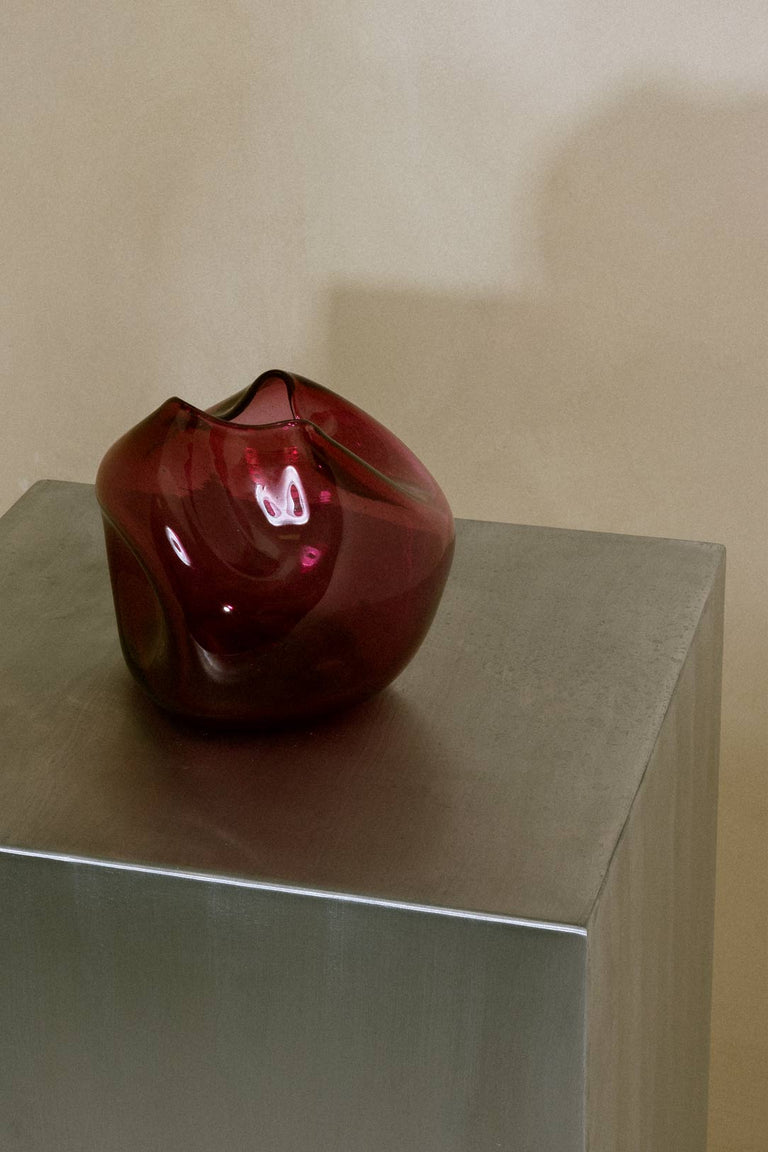 La bulle de toutes les bulles - Vase en verre recyclé magenta
