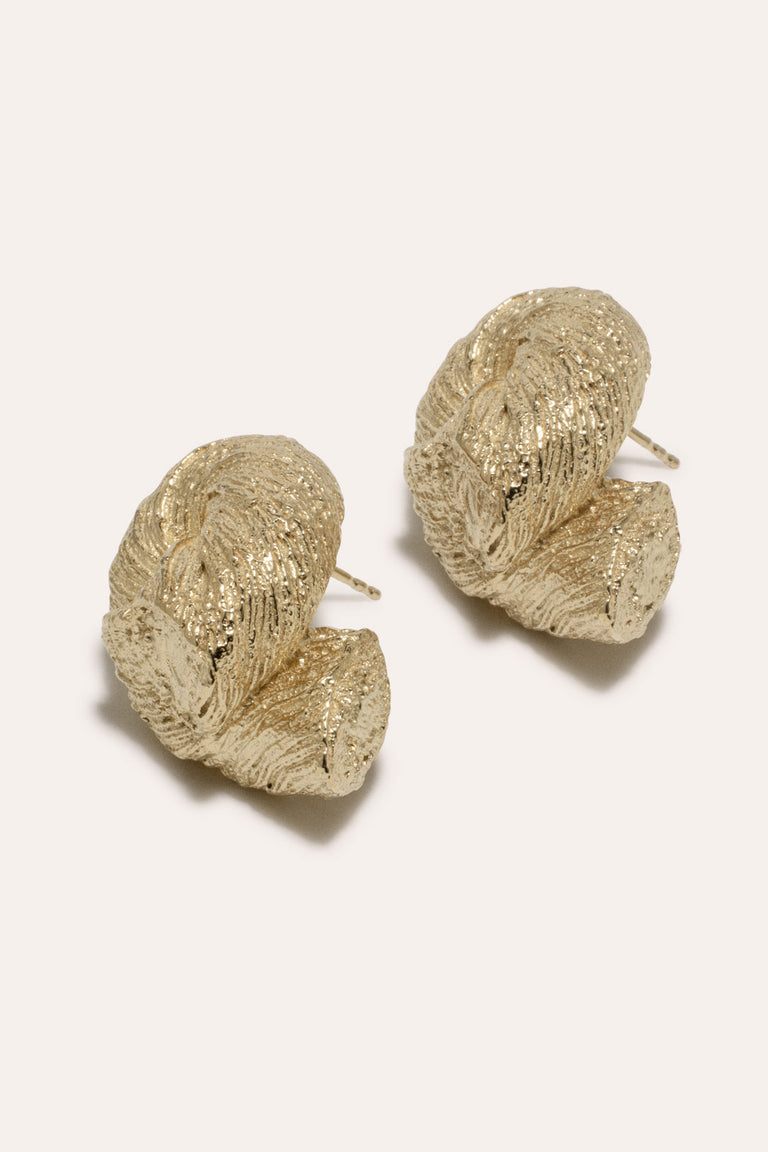 Cord - Gold Plated Earrings