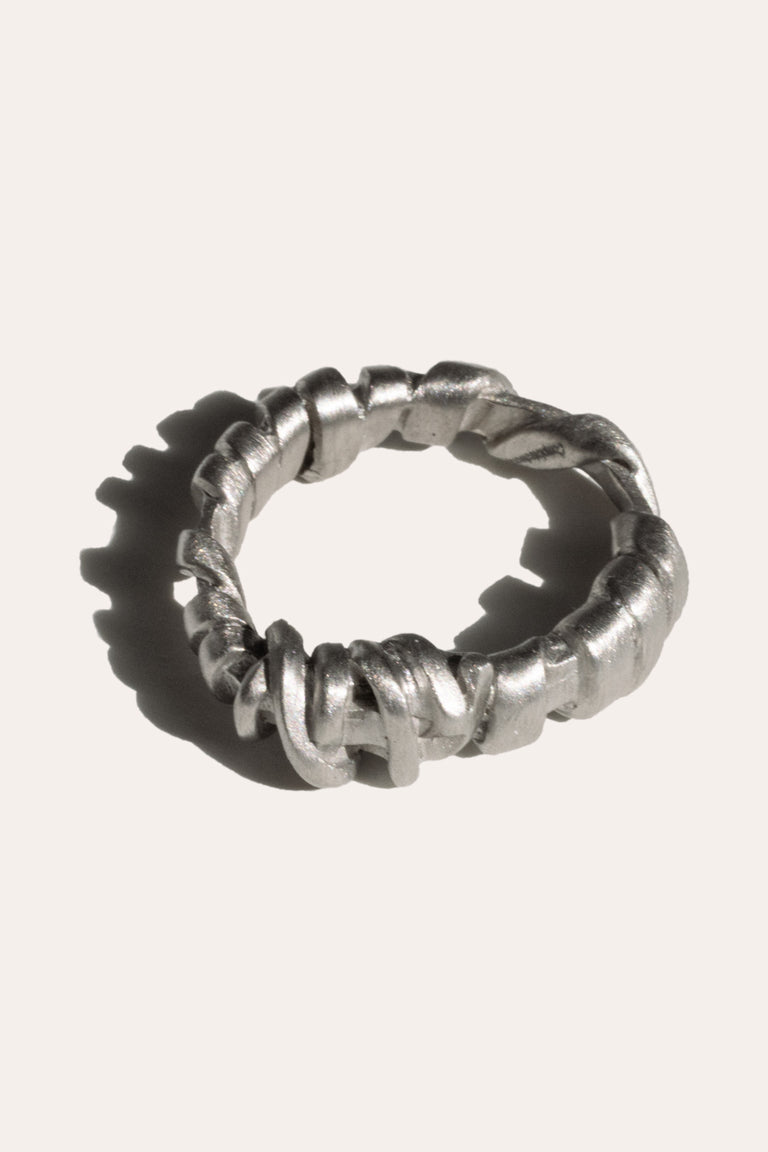 Maintenu ensemble (ne pas démêler) - Bague en argent recyclé