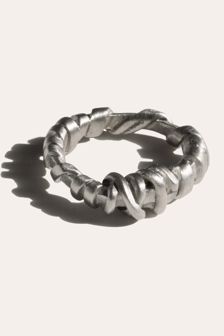 Maintenu ensemble (ne pas démêler) - Bague en argent recyclé
