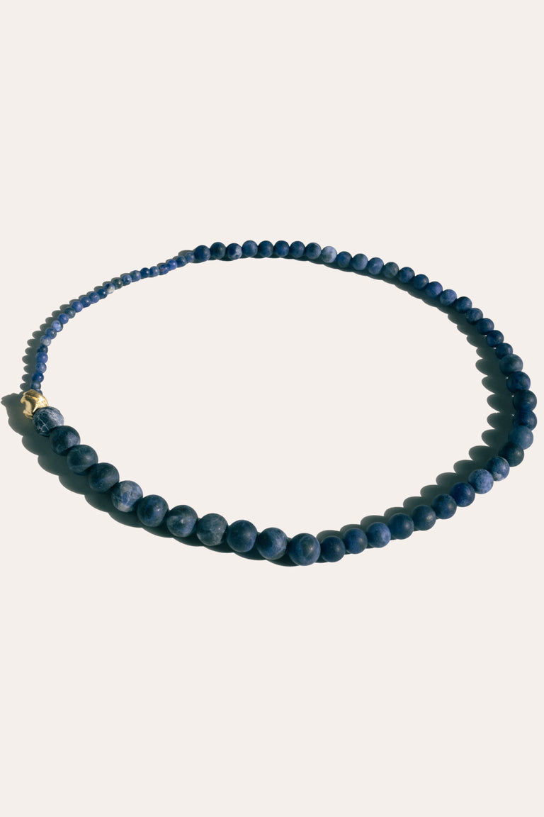 Tidelands I - Sodalite and Recycled Gold Vermeil Necklace