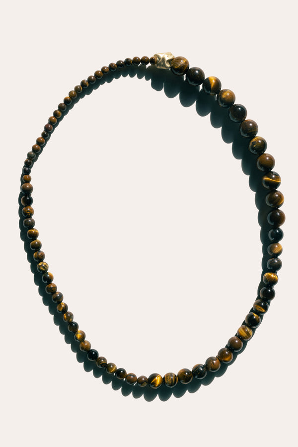 Tidelands - Collier Œil de tigre et vermeil en or recyclé