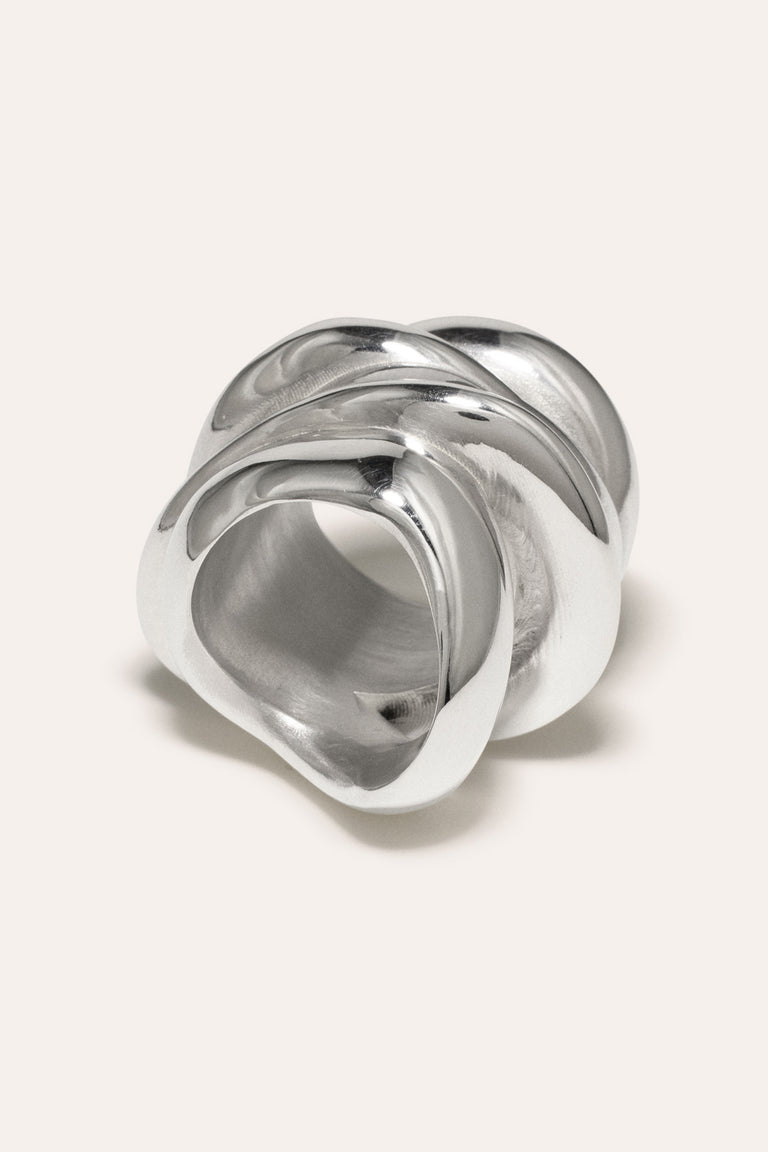 Off-World - Bague plaquée platine