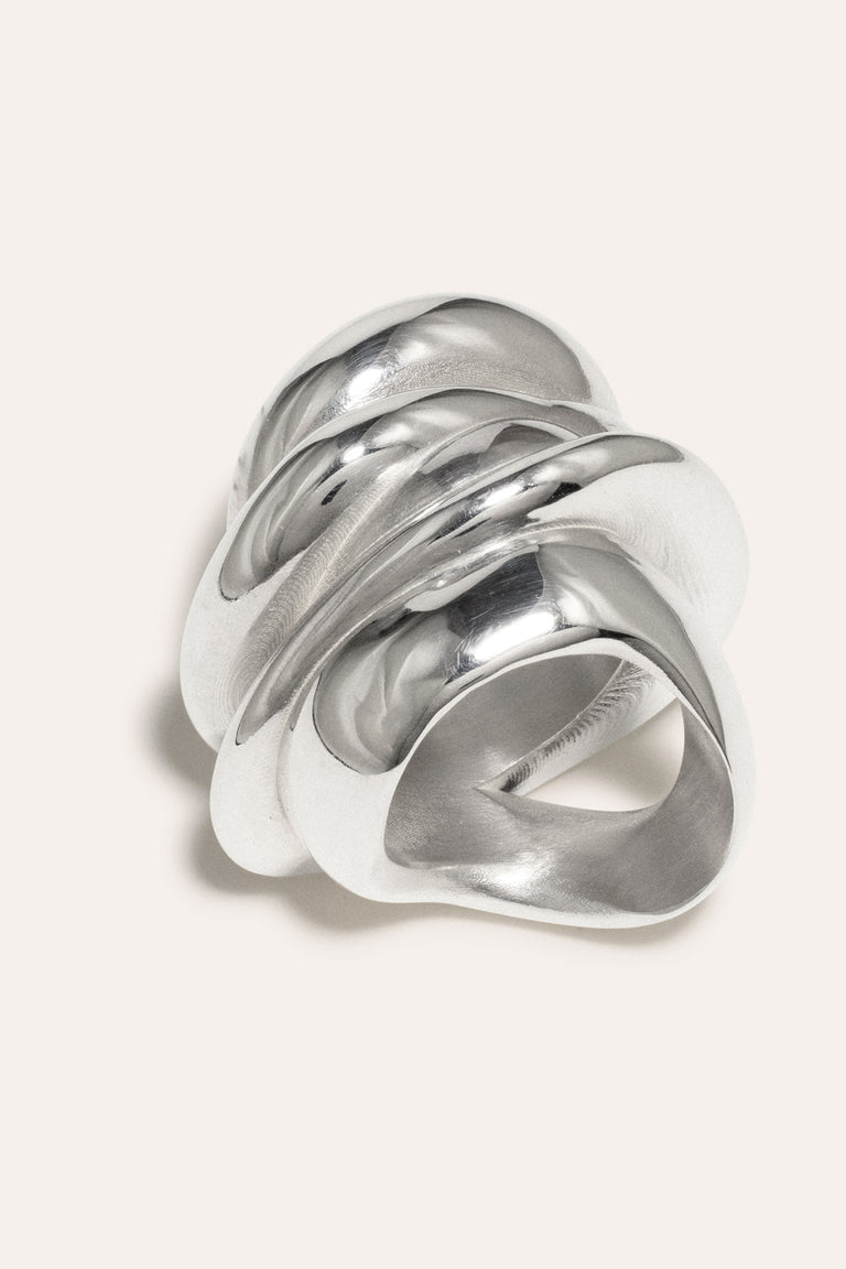 Off-World - Bague plaquée platine
