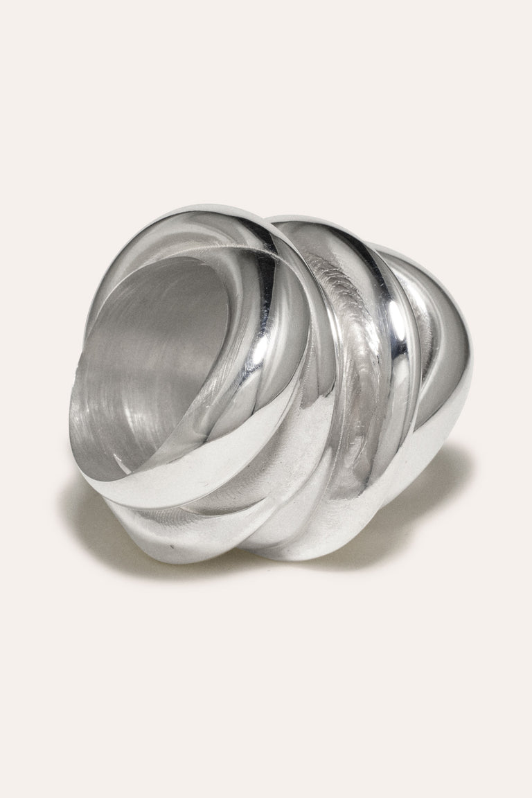 Off-World - Bague plaquée platine