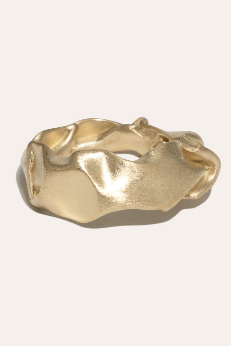 "Notsobig" Crunched - Gold Vermeil Ring
