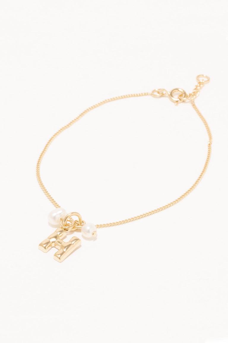 Classicworks™ H - Gold Vermeil and Pearl Bracelet