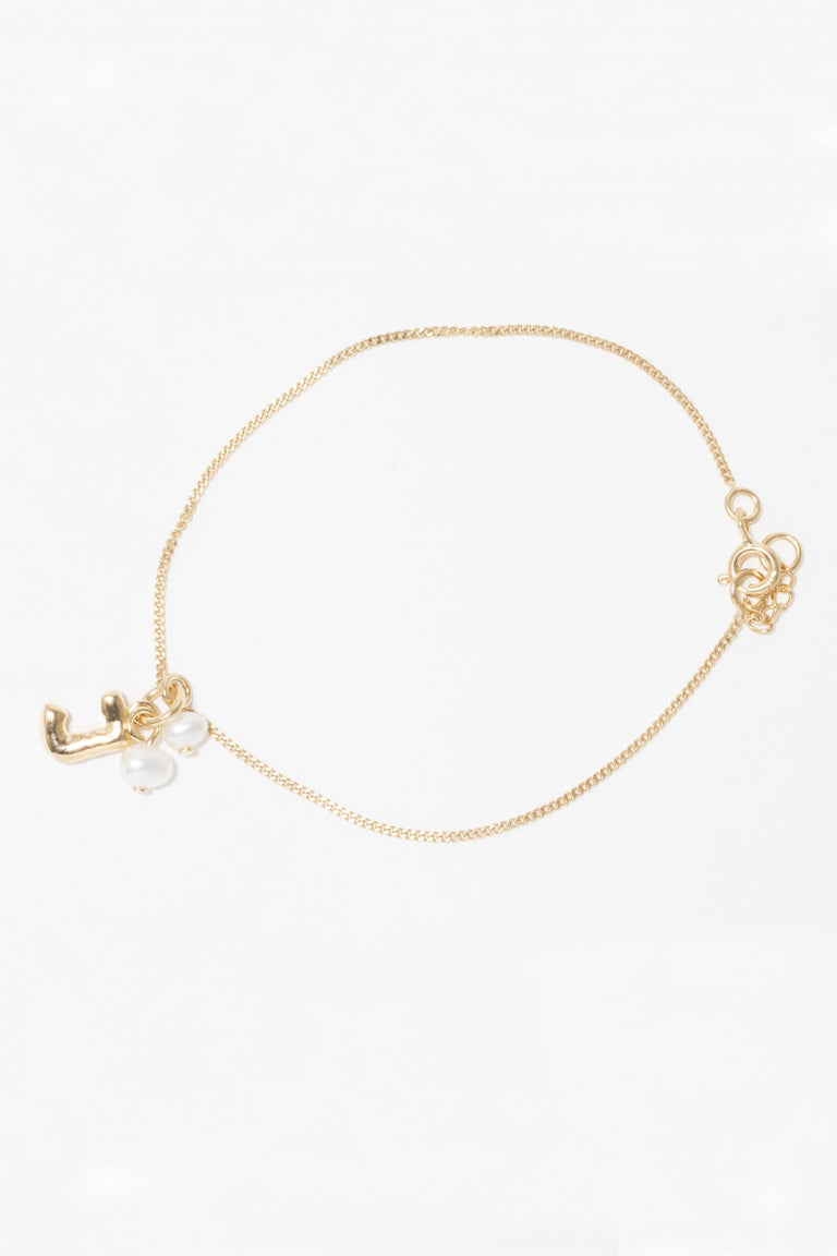 Classicworks™ J - Gold Vermeil and Pearl Bracelet