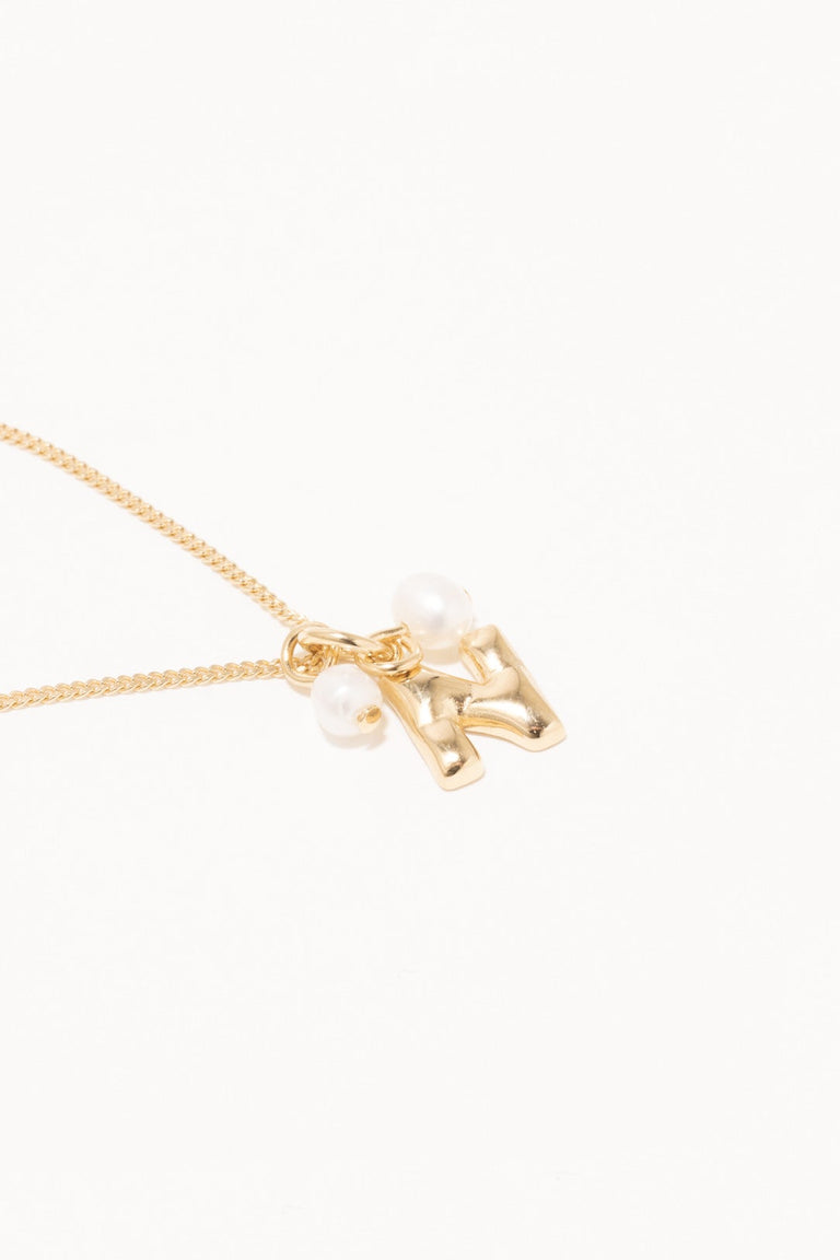 Bracelet Classicworks™ N en vermeil et perles