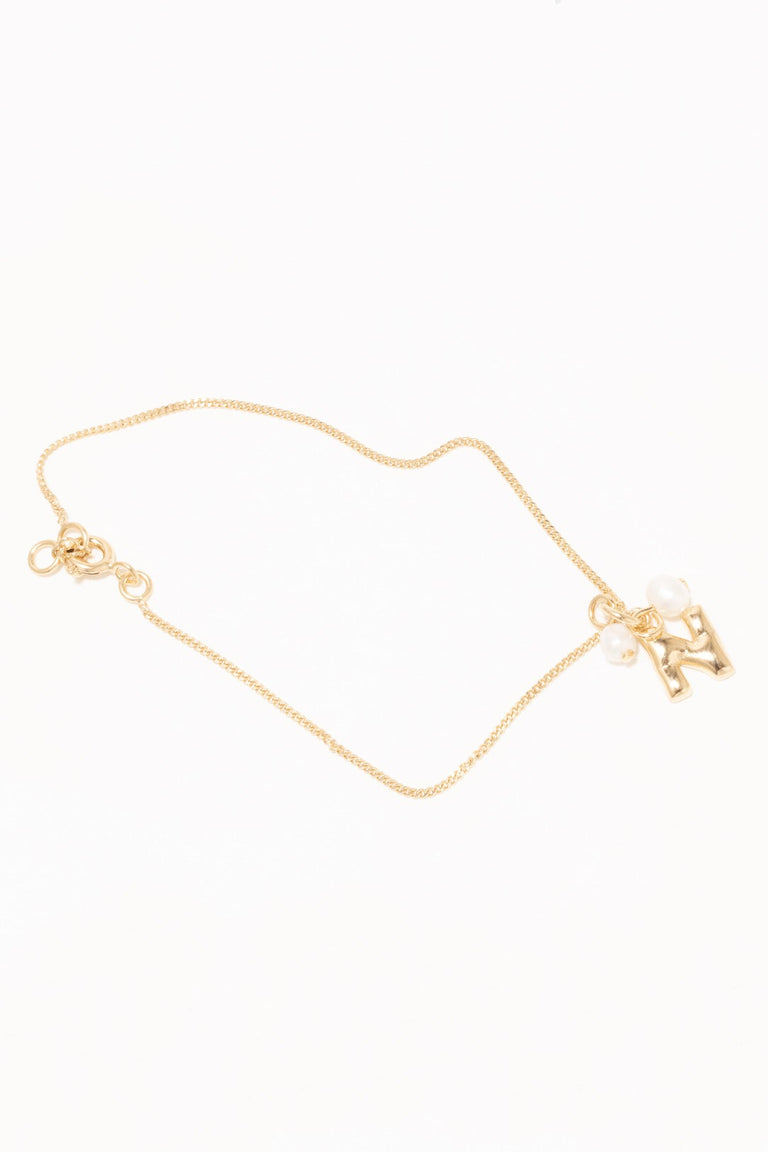 Classicworks™ N - Gold Vermeil and Pearl Bracelet