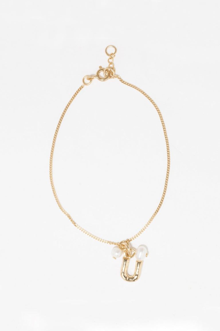 Classicworks™ U - Pearl and Recycled Gold Vermeil Bracelet