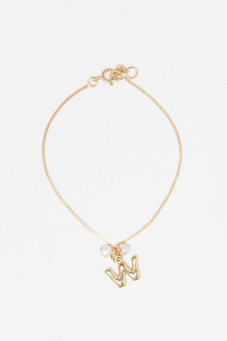 Bracelet Classicworks™ W en perles et vermeil d'or recyclé