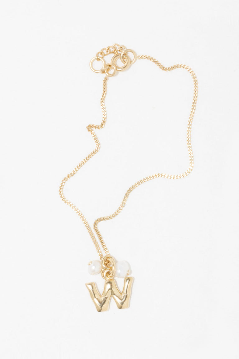 Bracelet Classicworks™ W en perles et vermeil d'or recyclé