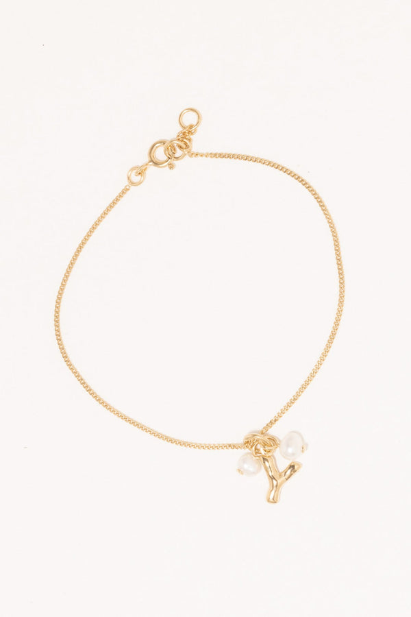 Bracelet Classiqueworks™ Y - perle et vermeil en or recyclé