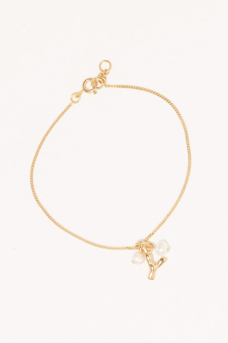Bracelet Classiqueworks™ Y - perle et vermeil en or recyclé