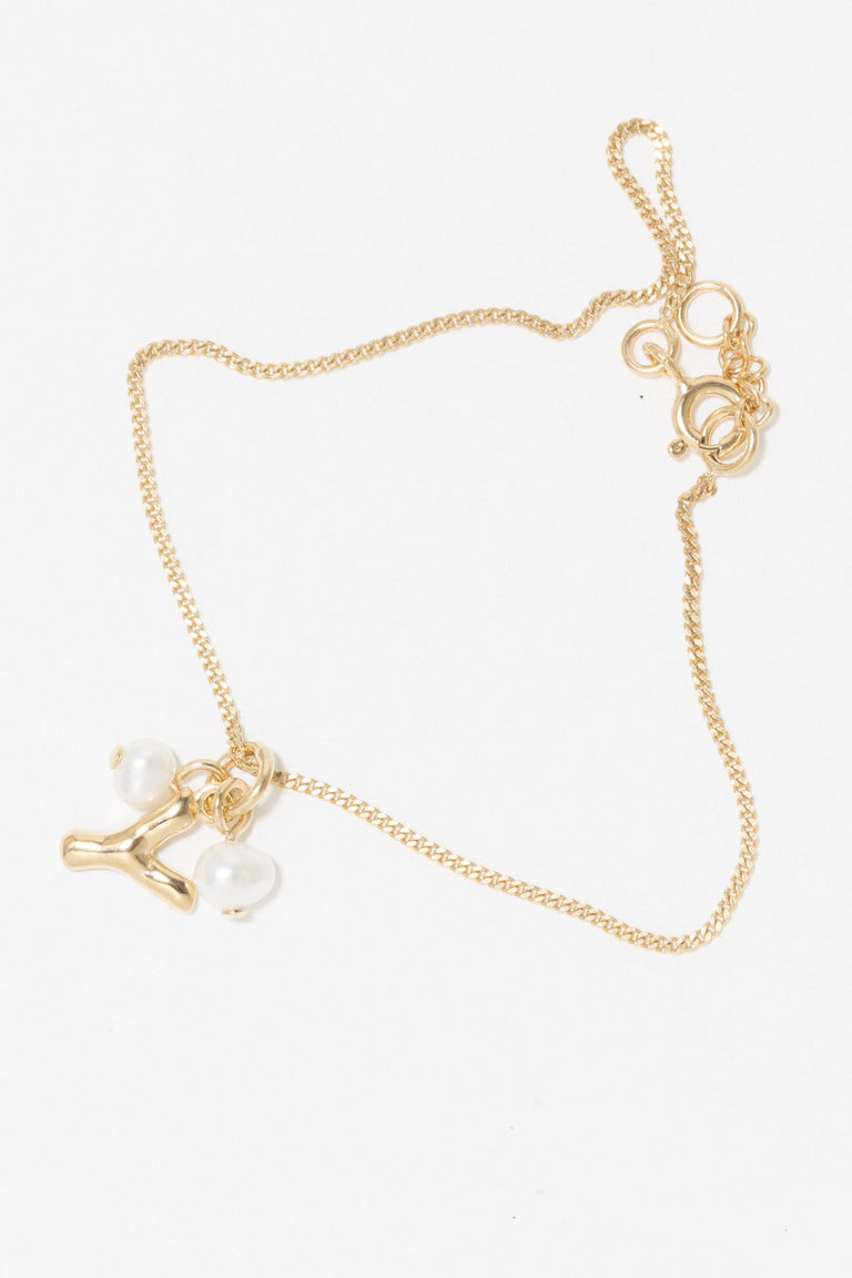 Bracelet Classiqueworks™ Y - perle et vermeil en or recyclé