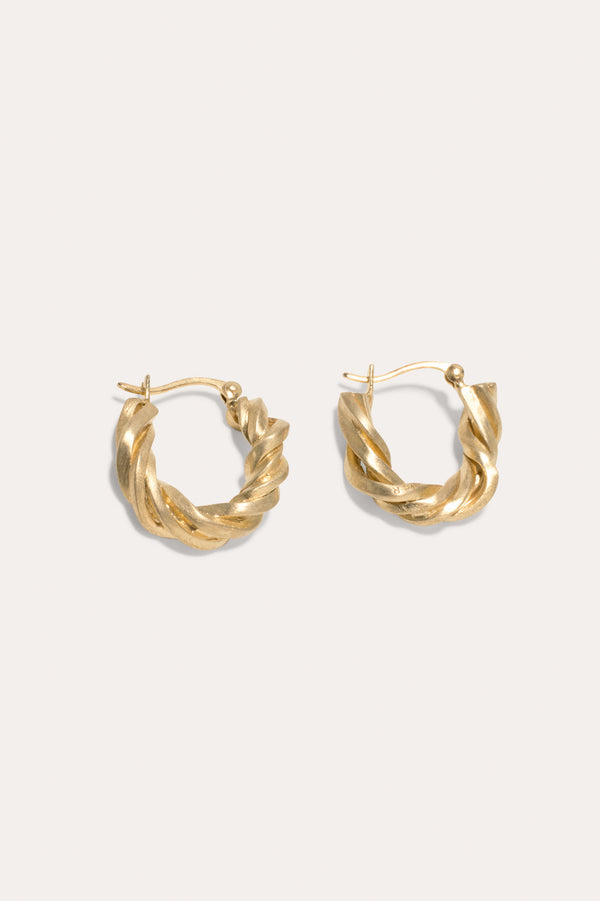 Deep State - Boucles d'oreilles créoles en vermeil