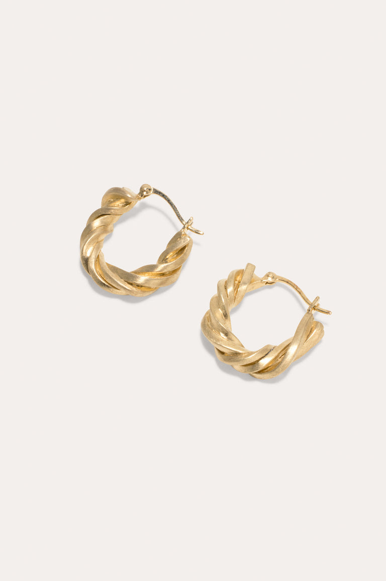 Deep State - Boucles d'oreilles créoles en vermeil