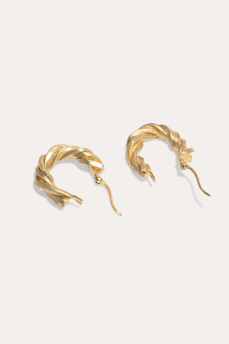 Deep State - Boucles d'oreilles créoles en vermeil