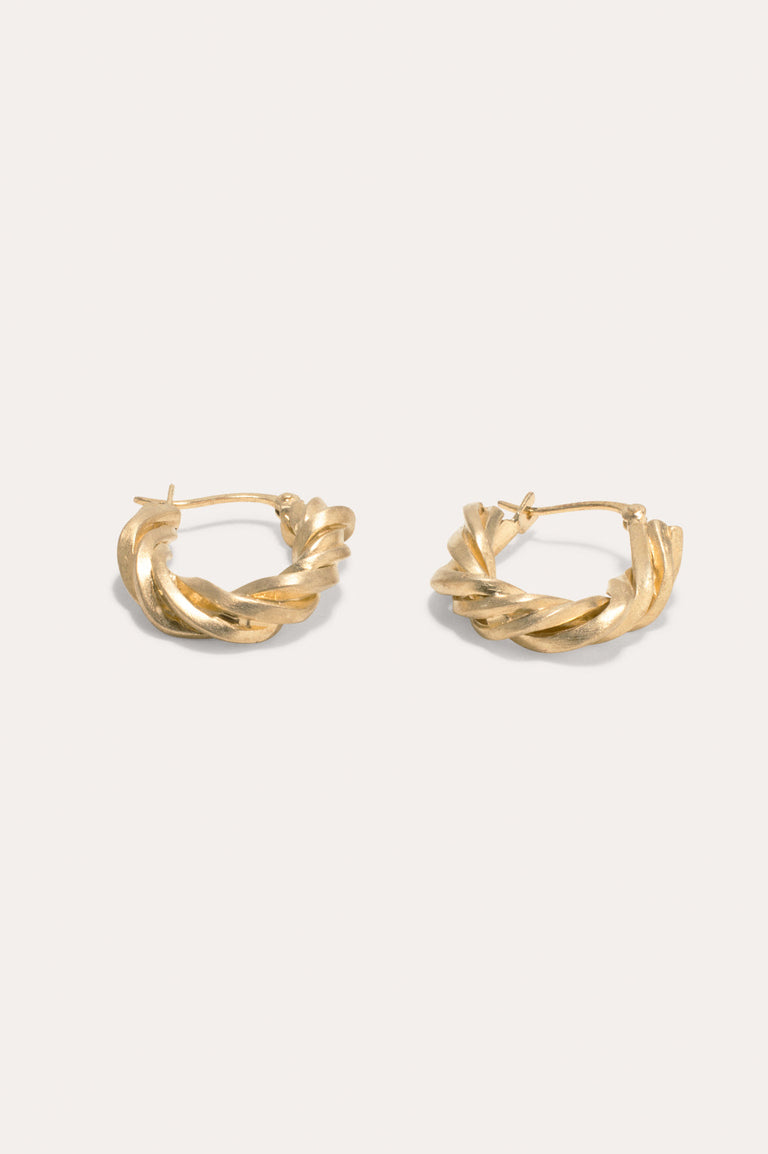 Deep State - Boucles d'oreilles créoles en vermeil